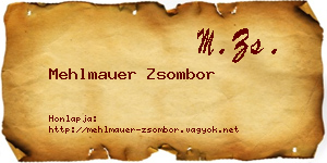 Mehlmauer Zsombor névjegykártya