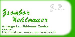 zsombor mehlmauer business card